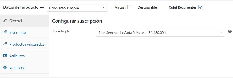 productos recurrentes woocommerce culqi