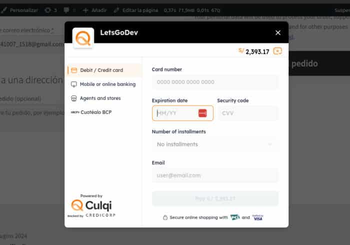 Woocommerce Culqi - Pago con un click - Image 2