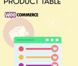 WooCommece Product Table