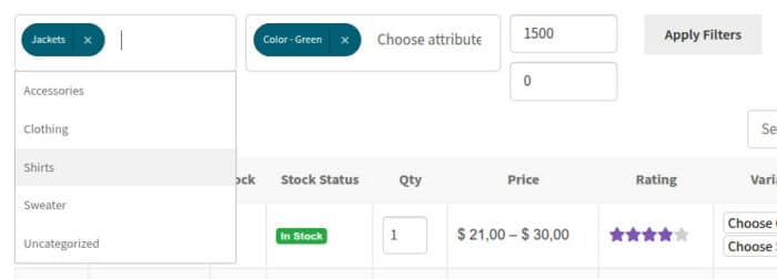 WooCommece Product Table - Image 5